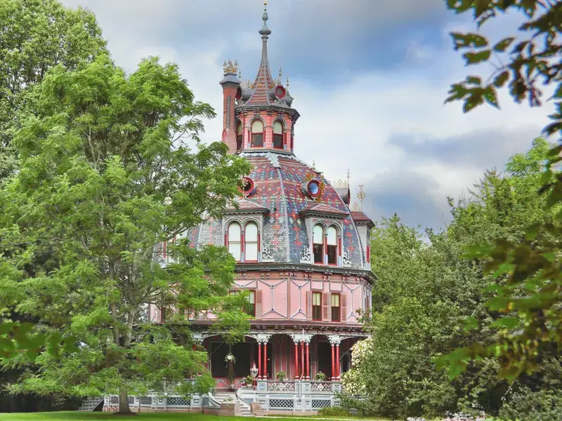 Armour-Stiner Octagon House is a unique, pink and pastel architectural and historic attraction in Westchester, NY.