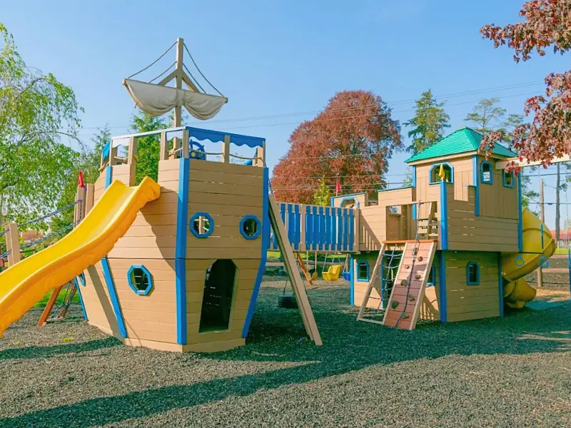 Pirate ship playground at Fulton Steamboat Inn, Lancaster, PA