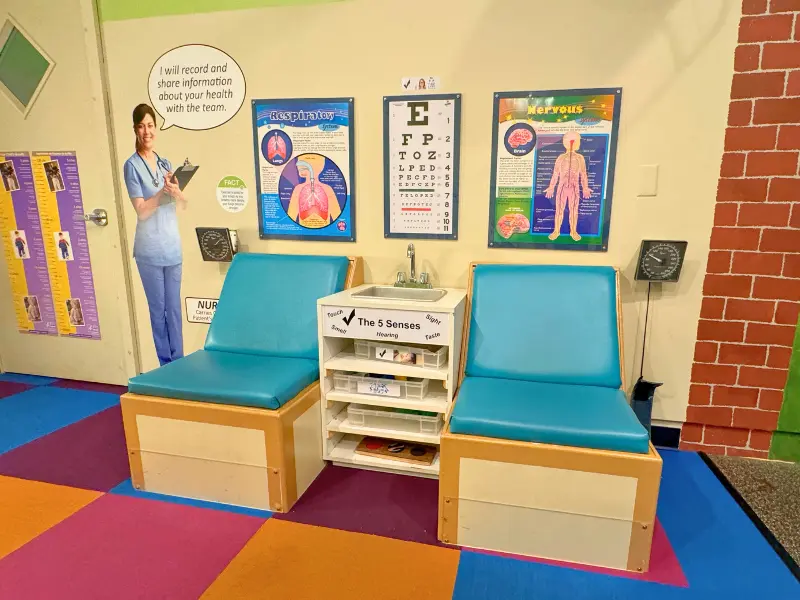 Children's doctor’s office exhibit at Bucks County Children's Museum