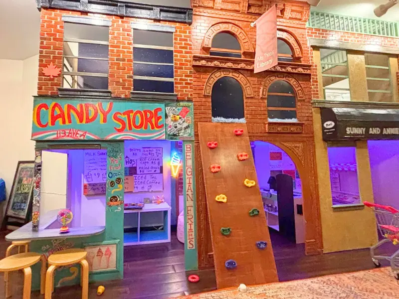 Children's play area at Rainbow Playspace in NYC