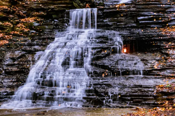 Eternal flame falls in upstate New York.