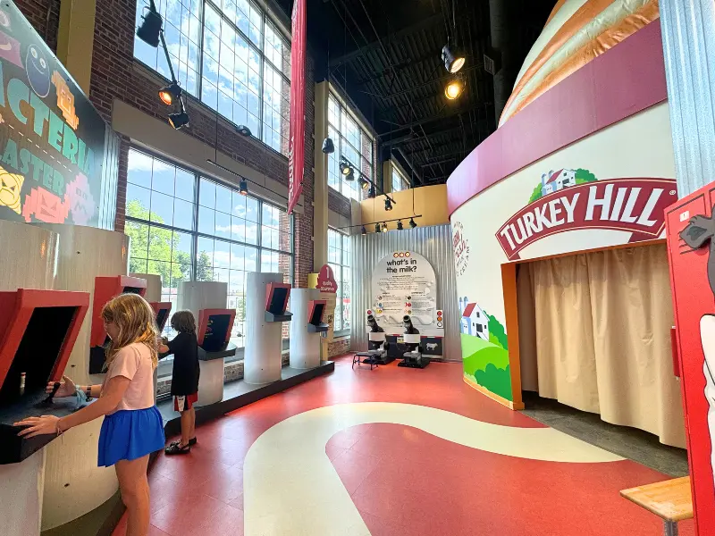 Interactive exhibits inside the Turkey Hill Experience in Columbia, PA