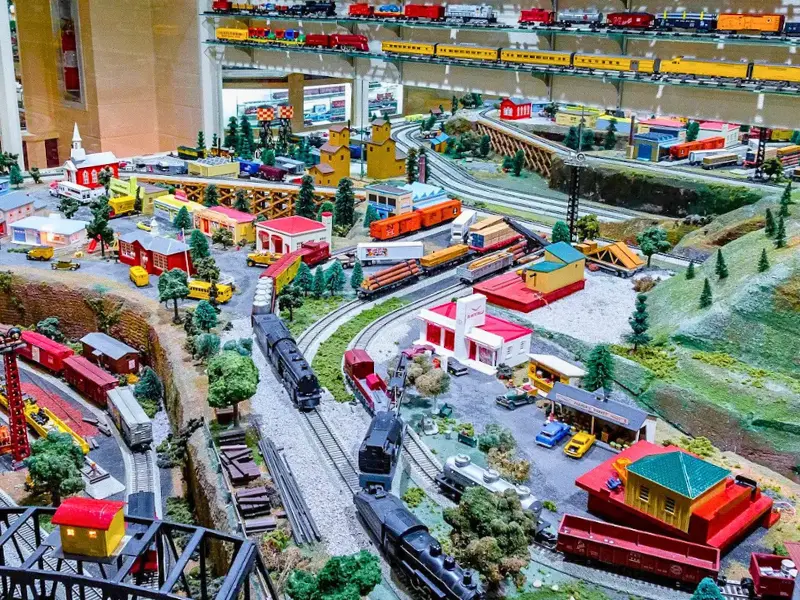 Model train exhibits at National Toy Train Museum near Strasburg PA.