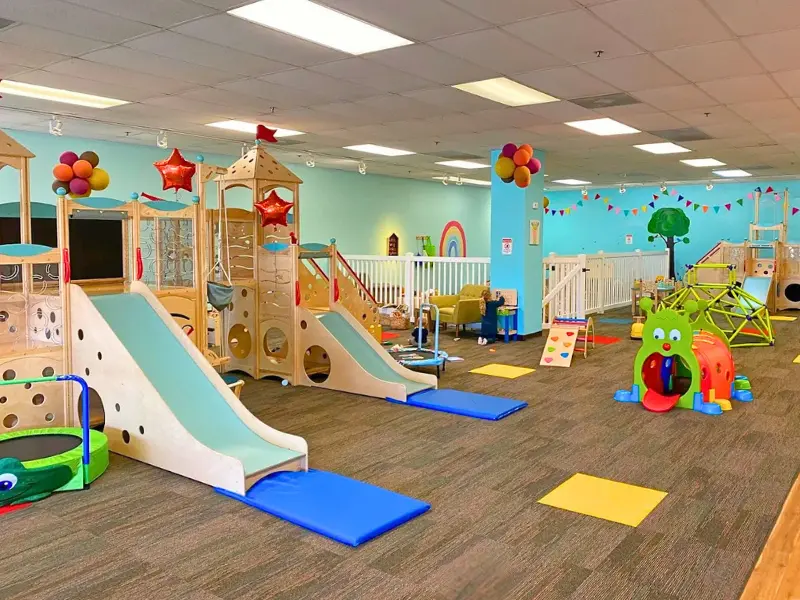 Indoor playground at Busy Bodies Play Café near Strasburg PA.