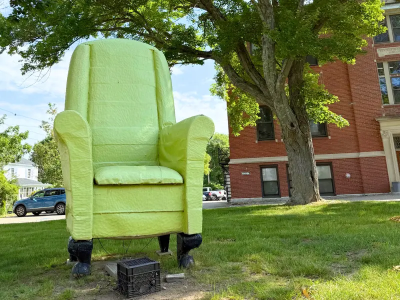 Novelty big green easy chair in Kittery, ME
