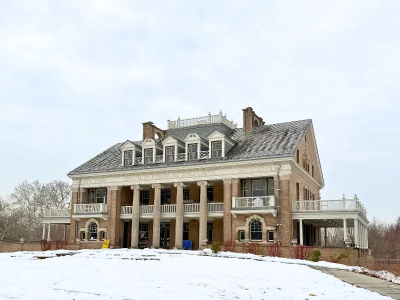 Historic Smith Memorial Playground and Playhouse exterior in Philadelphia, a large free playground destination for kids