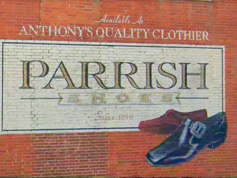 Parrish Shoes sign from Jumanji in Keene New Hampshire